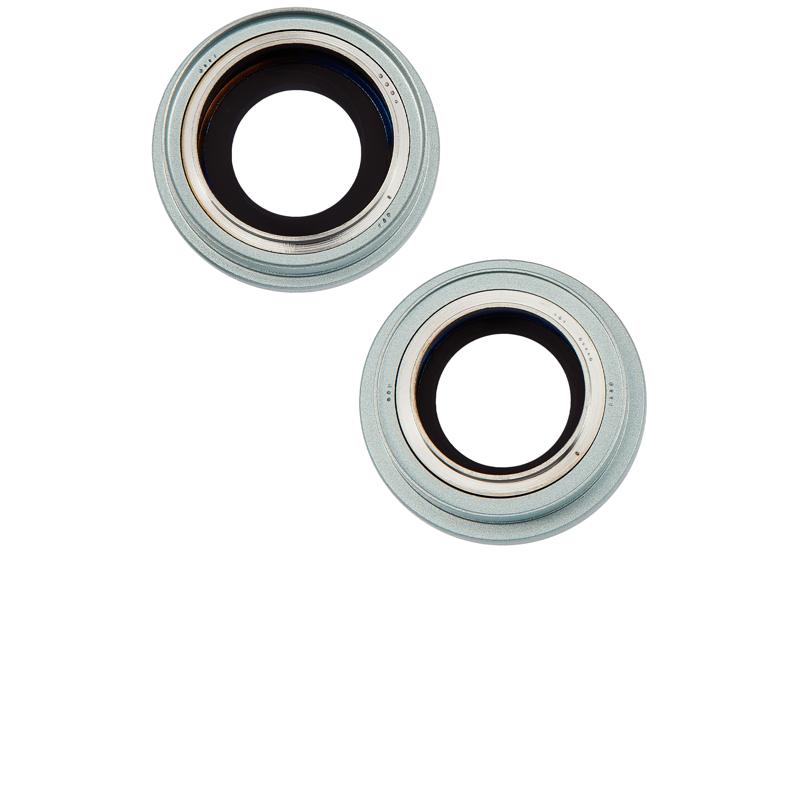 Lente de camara trasera con soporte y bisel para iPhone 15 / 15 Plus (Set de 2 piezas) (Verde)