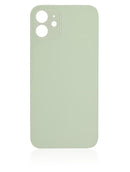 Tapa trasera con adhesivo 3M para iPhone 12 (agujero grande para camara, verde, sin logo)