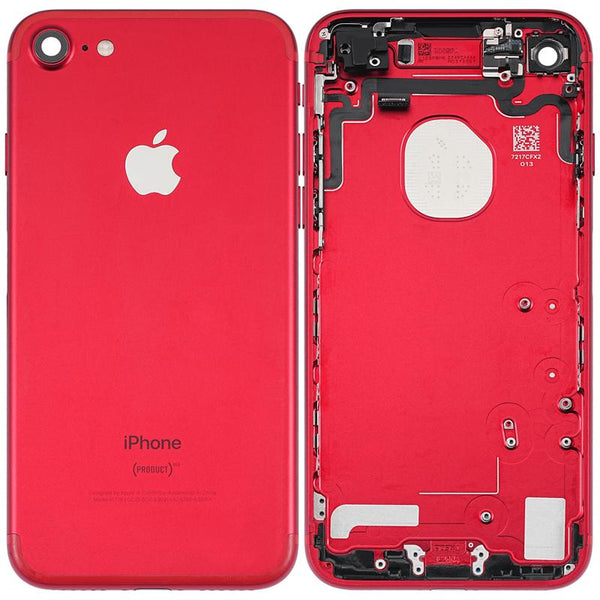 Tapa trasera con componentes pequenos pre-instalados para iPhone 7 (Usada original) Roja