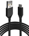 Cable Micro USB a USB Tipo A 3 ft (AmpSentrix) (Infinity) (Negro)