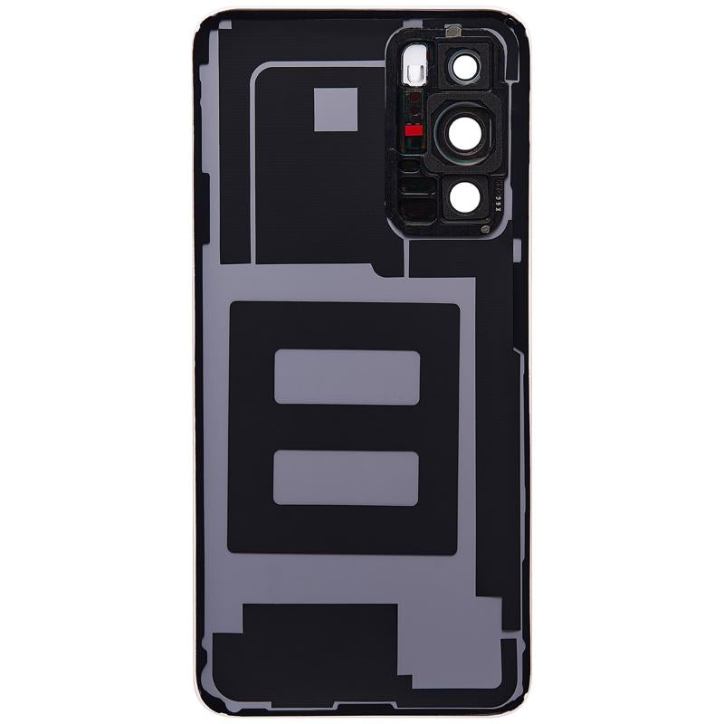 Tapa trasera con lente de camara para Huawei P40 (Plata Escarchada)
