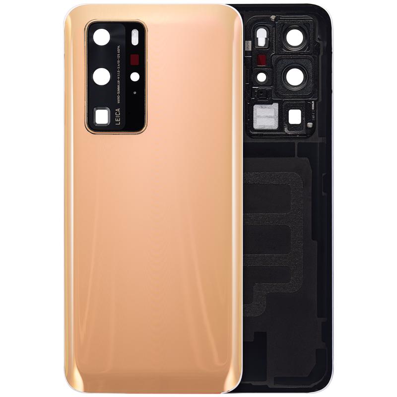 Tapa trasera con lente de camara para Huawei P40 Pro (Blush Gold)