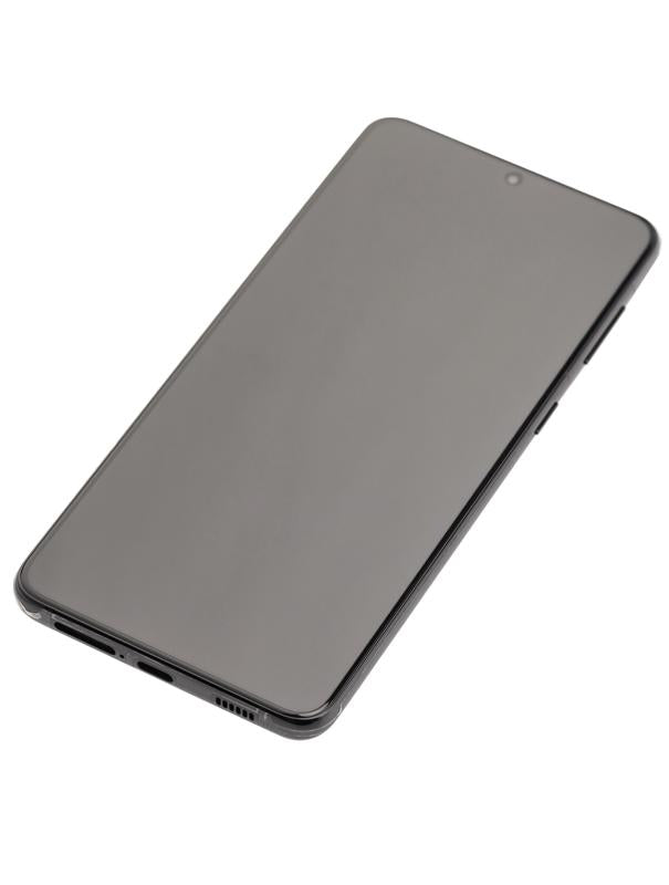 Pantalla USADA OLED con marco para Samsung Galaxy S21 Plus 5G (Negro Fantasma, Blemish Grado B)