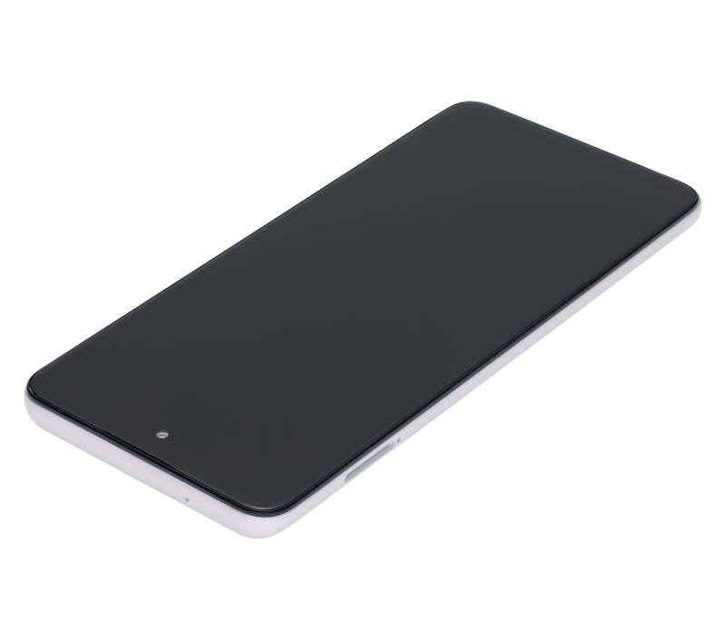 Pantalla LCD con marco para Motorola One 5G Ace (XT2113-1/2 / 2021) (Refurbished) (Plata Escarchada)