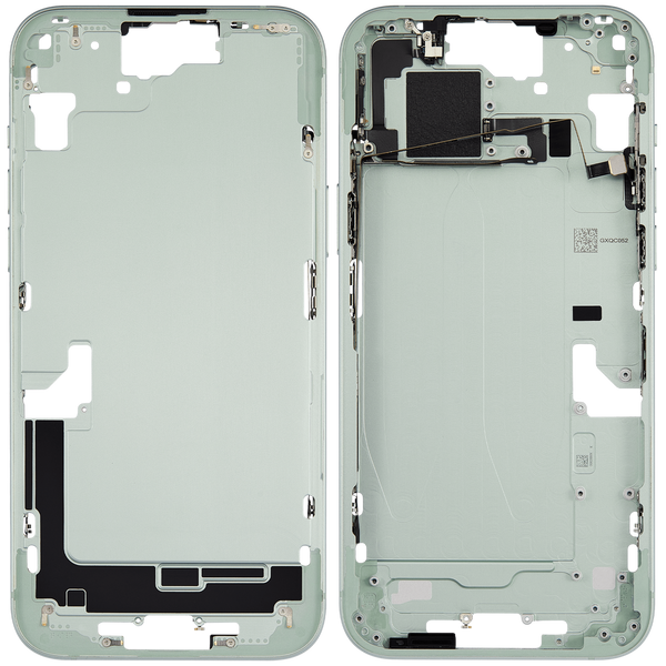 Carcasa media con botones de encendido y volumen para iPhone 15 Plus (Version US) (Verde)