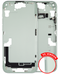 Carcasa media con botones de encendido y volumen para iPhone 15 Plus (Version US) (Verde)