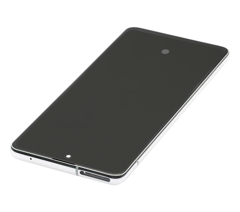 Pantalla OLED para Samsung Galaxy A51 5G (A516 / 2020) con marco (Blanco Prism Cube) (Reacondicionado)