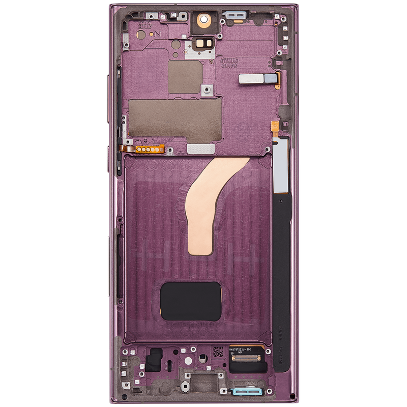 Pantalla OLED para Samsung Galaxy S22 Ultra 5G con marco (Burgundy)