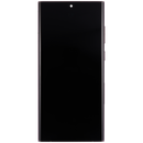 Pantalla OLED para Samsung Galaxy S22 Ultra 5G con marco (Burgundy)