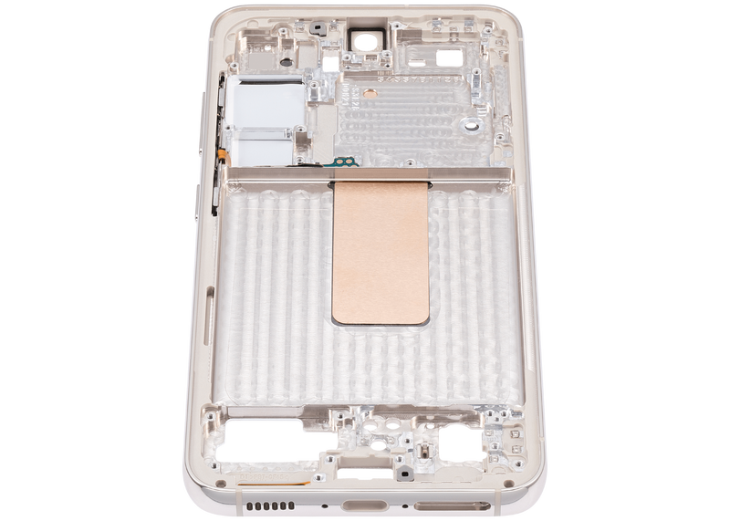 Marco central para Samsung Galaxy S23 5G (Version Internacional) (Crema)