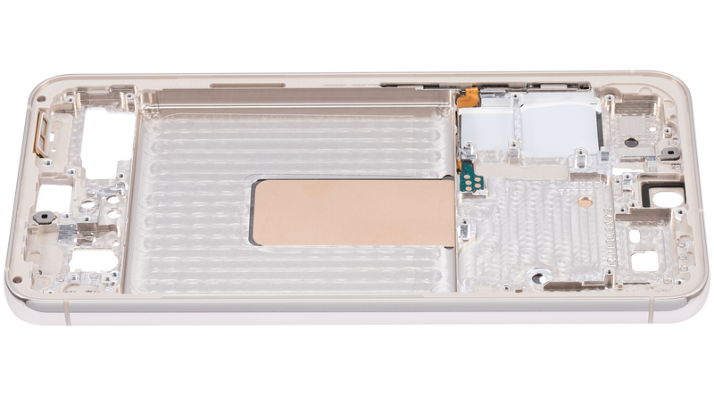 Marco central para Samsung Galaxy S23 5G (Version Internacional) (Crema)