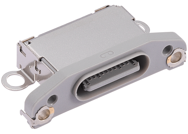 Puerto de carga para iPhone 15 Pro / 15 Pro Max (Titanio Blanco) (Paquete de 10)