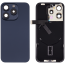 Tapa trasera con placa de acero, NFC, magnetismo MagSafe y flex de linterna para iPhone 15 Pro (Titanio Azul)