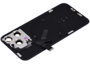 Tapa trasera para iPhone 15 Pro Max con placa, carga inalambrica NFC, MagSafe y flex de linterna (Negro Titanio)