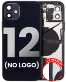 Tapa trasera para iPhone 12 con componentes pequeños pre-instalados (Versión EE.UU.) (Negro)