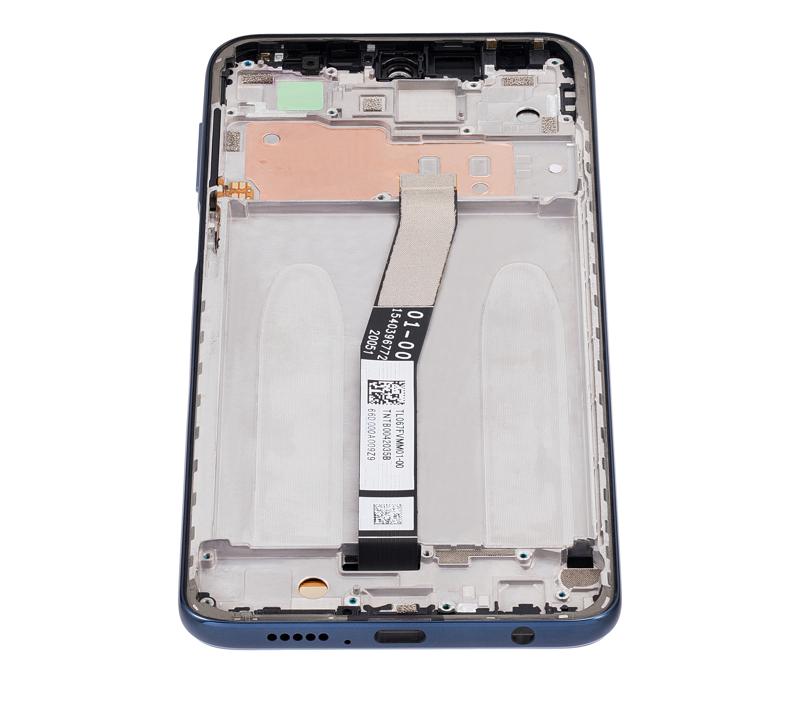 Pantalla LCD con marco para Xiaomi Redmi Note 9S / Redmi Note 9 Pro 4G (Refurbish) (Gris Interstelar)
