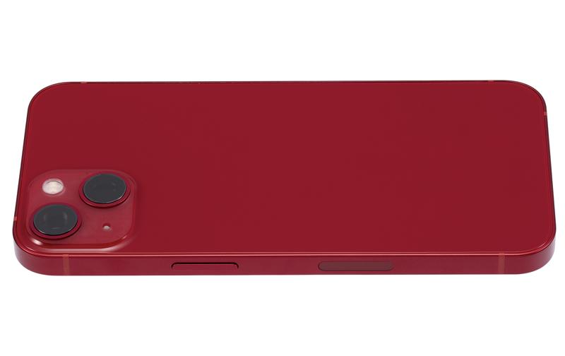 Tapa trasera con componentes pequenos pre-instalados para iPhone 13 (Version US) (Sin logo) (Rojo)