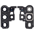 Lente de camara trasera con aro de bisel para Samsung Galaxy S23 Ultra 5G (Cream)