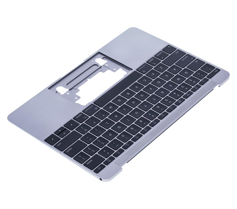 Carcasa superior con teclado y microfono para MacBook Retina 12" A1534 (Principios de 2015) (Ingles EE.UU.) (Gris Espacial)