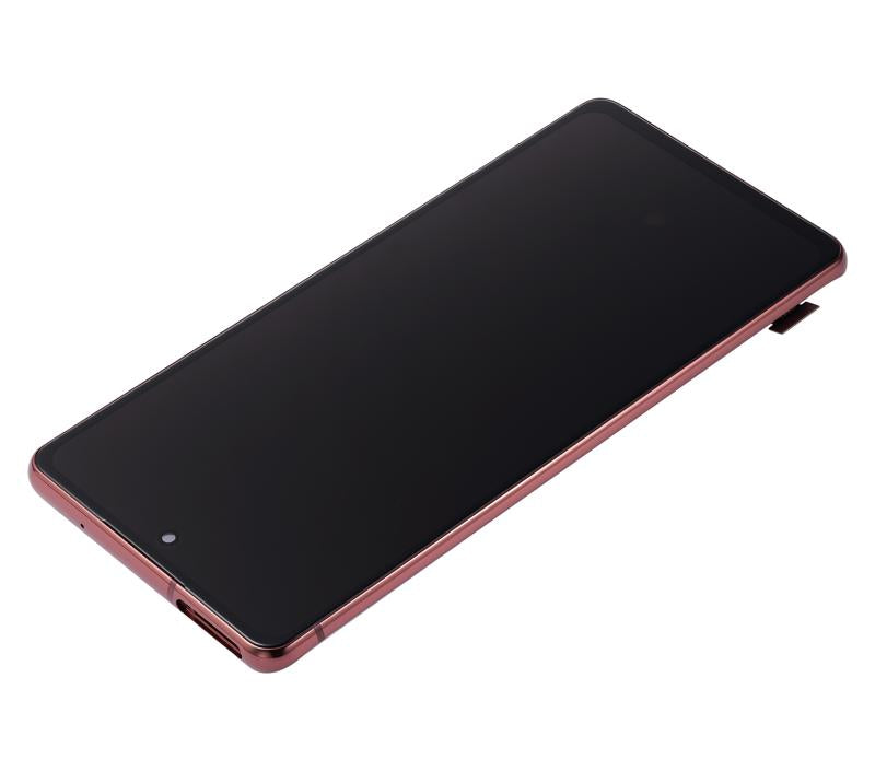 Pantalla OLED para Samsung Galaxy S20 FE 4G / 5G con marco (Rojo Nube)