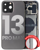 Tapa trasera para iPhone 13 Pro Max con componentes pequeños pre-instalados (Versión Internacional) (Usada, Original, Grado A) (Grafito)