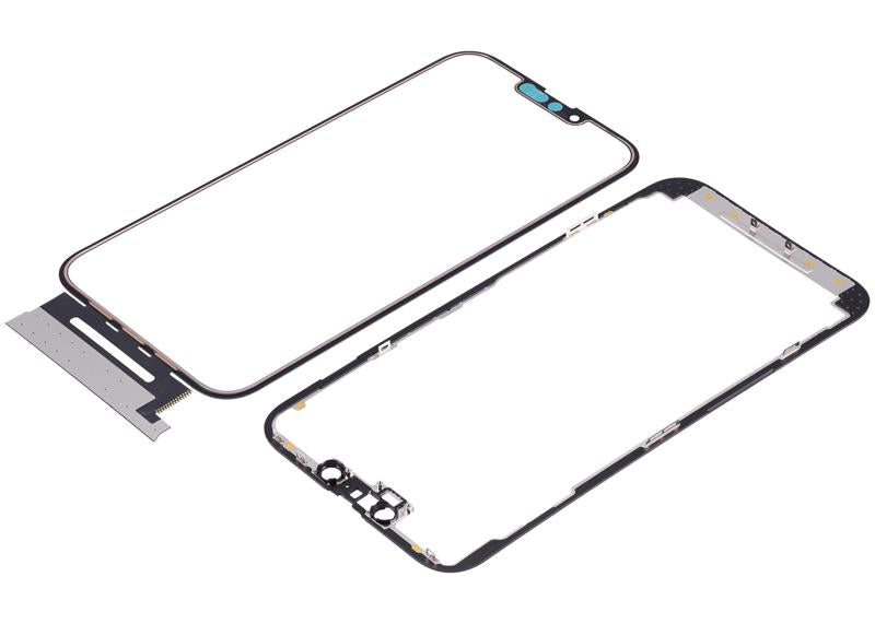 4 en 1 con marco para iPhone 13 Pro Max (Cristal frontal + OCA + Touch corto + OCA pre-instalado)