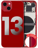Tapa trasera para iPhone 13 con componentes pequeños pre-instalados (Versión US) (Original usada: Grado A) (Rojo)