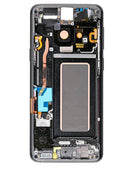 Pantalla OLED con marco para Samsung Galaxy S9 (Original usada: Calidad A) (Negro Medianoche)