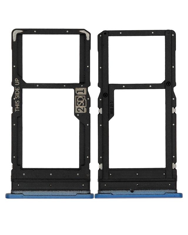 Bandeja para tarjetas SIM doble para Motorola Moto G 5G Plus (XT2075 / 2020) (Azul Surfing)