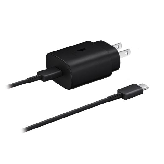 KIT DE CARGA RAPIDA SAMSUNG TIPO C 25 WATTS NEGRO