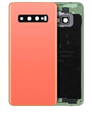 Tapa trasera con lente de camara para Samsung Galaxy S10 original (Rosa Flamingo)