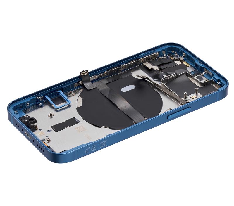 Tapa trasera con componentes pequeños para iPhone 13 Mini (Versión Internacional) (Sin Logo) (Azul)