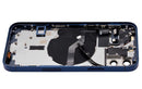 Tapa trasera con componentes pequenos pre-instalados para iPhone 12 (Version US) (Sin logo) (Azul)