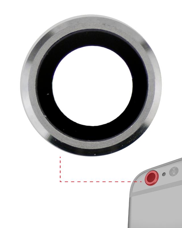 Lente de camara trasera para iPhone 6 Plus / 6S Plus (Plata) (Paquete de 10)