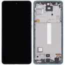 Pantalla OLED con marco para Samsung Galaxy A52 4G / A52 5G / A52S 5G (Azul)