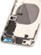 Tapa trasera para iPhone 8 Plus con componentes pequeños pre-instalados (Usada, Grado B, Plata)