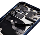 Tapa trasera con componentes pequenos pre-instalados para iPhone 12 (Version US) (Sin logo) (Azul)