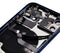 Tapa trasera con componentes pequenos pre-instalados para iPhone 12 (Version US) (Sin logo) (Azul)