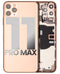 Tapa trasera con componentes pequeños pre-instalados para iPhone 11 Pro Max (Oro)