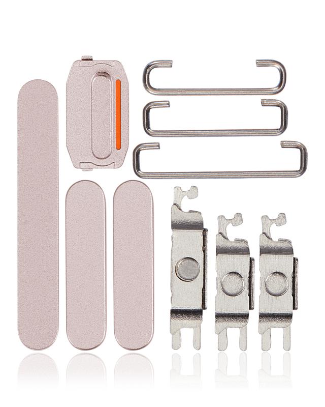 Botones duros (Encendido / Volumen / Switch) para iPhone 15 / 15 Plus (Rosa)