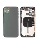 Tapa trasera para iPhone 11 Pro Max con componentes pequeños pre-instalados (Verde Medianoche)