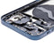 Tapa trasera para iPhone 12 con componentes pequenos pre-instalados (Version internacional) (Usada, original, Grado C) (Azul)