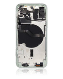 Tapa trasera para iPhone 12 con componentes pequenos pre-instalados (Version internacional, Verde)