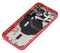 Tapa trasera con componentes pequeños pre-instalados para iPhone 12 Mini (Versión US) (Sin Logo) (Rojo)