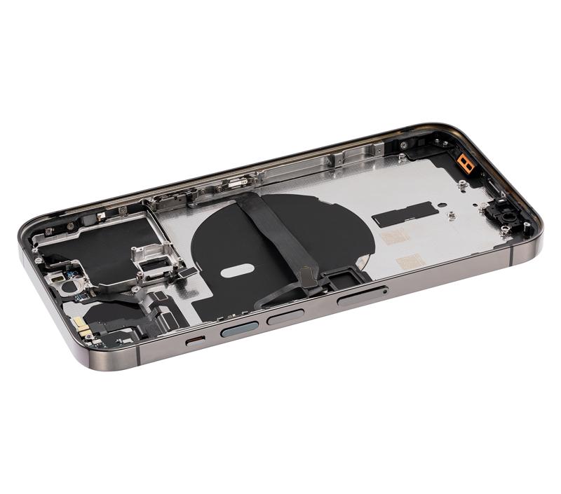 Tapa trasera para iPhone 13 Pro con componentes pequeños pre-instalados (Sin logo) (Versión internacional) (Grafito)