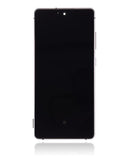 Pantalla OLED con marco para Samsung Galaxy S20 FE 4G / 5G (Blanco Nube)