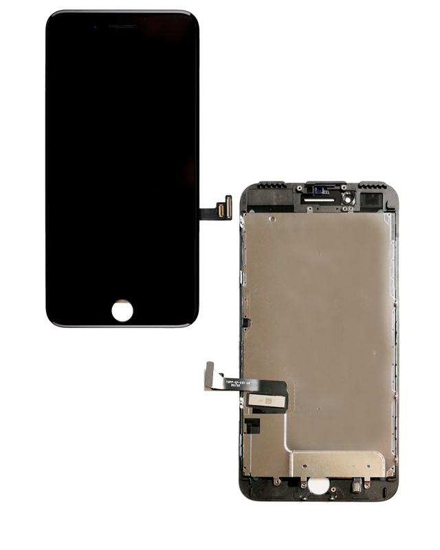 Pantalla LCD para iPhone 7 Plus con placa de metal (Premium: LG) (Negro)