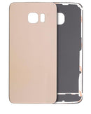 Tapa trasera de vidrio para Samsung Galaxy S6 Edge (Sin logo) (Dorado)