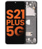 Pantalla USADA OLED con marco para Samsung Galaxy S21 Plus 5G (Negro Fantasma, Blemish Grado B)