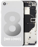 Tapa trasera para iPhone 8 con componentes pequenos pre-instalados (Plata)